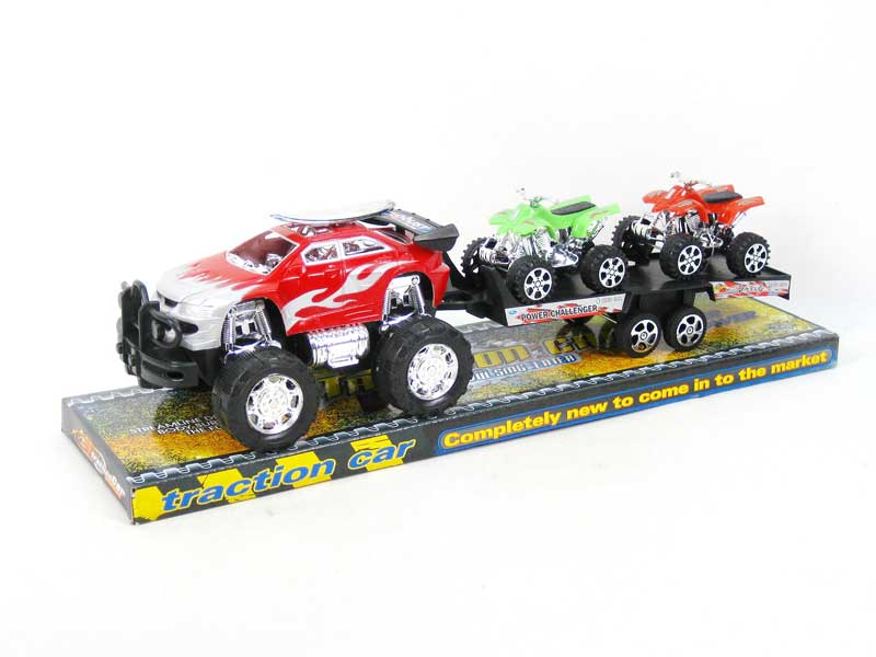 Friction Truck Tow Motorcycle(3S3C) toys
