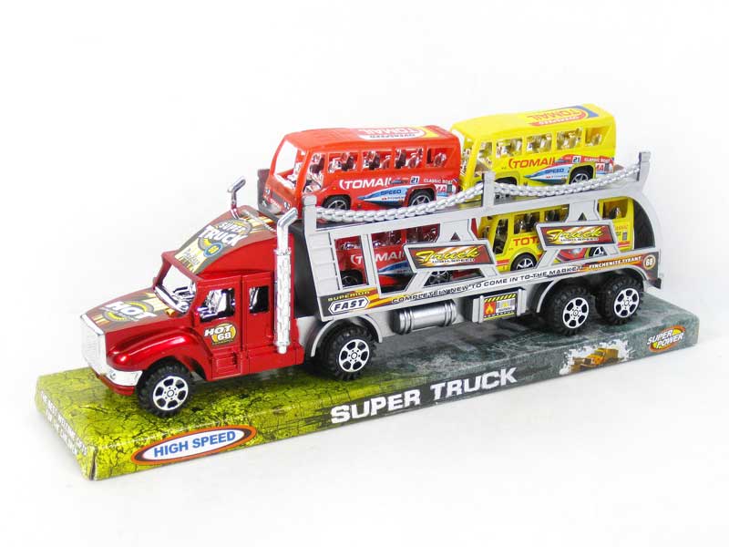 Friction Truck Tow Bus(3C) toys