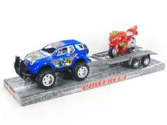 Friction Truck Tow Pull Back Motorcycle(2C) toys