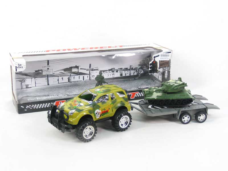 Friction Truck Tow Pull Back Panzer(2C) toys