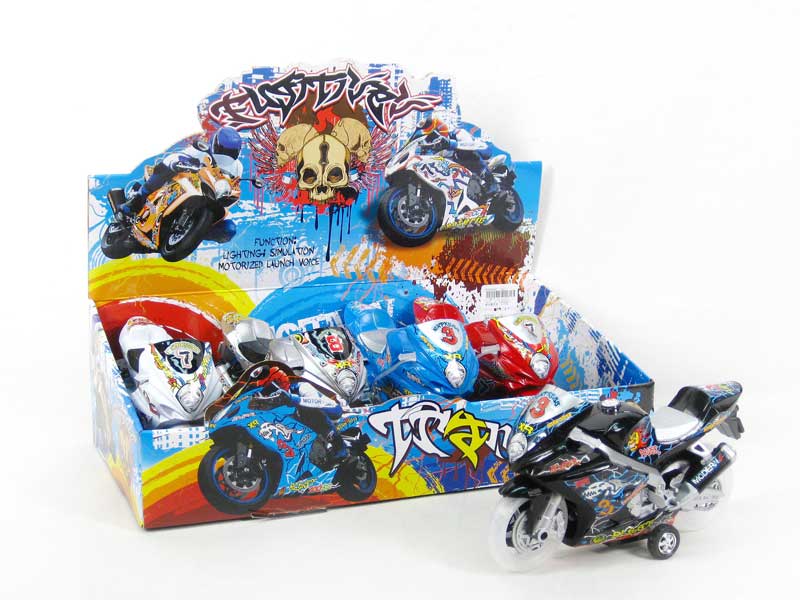 Friction Motorcycle W/L_IC(6in1) toys