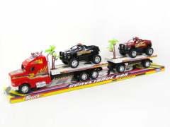 Friction Truck Tow Free Wheel Cross-country Police Car