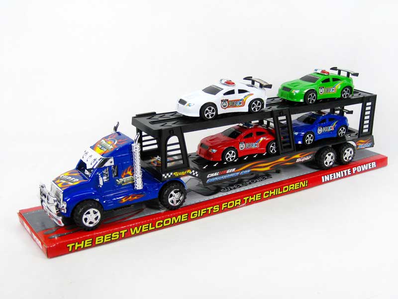 Frition Truck Tow Free Wheel Police Car(2C) toys