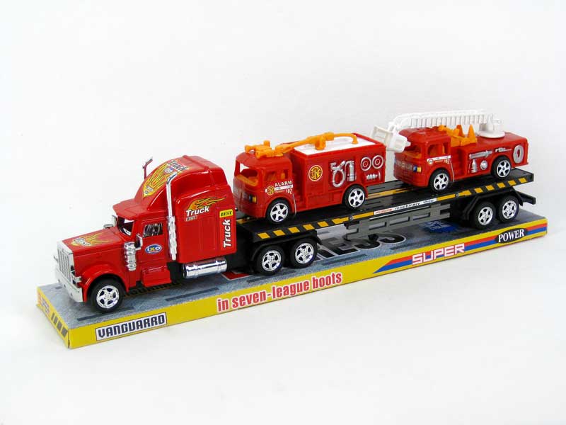 Friction Truck Tow Fire Engine  toys