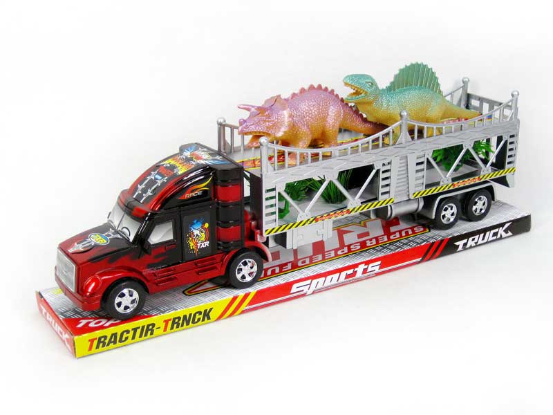 Friction Truck Tow Dinosaur  toys