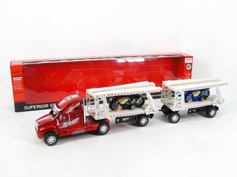 Friction Double Deck Trailer(3C) toys