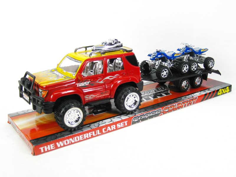 Friction Car Tow Motorcycle(2C) toys