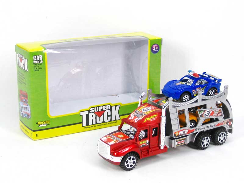 Friction Truck Tow Polic Car(2C) toys