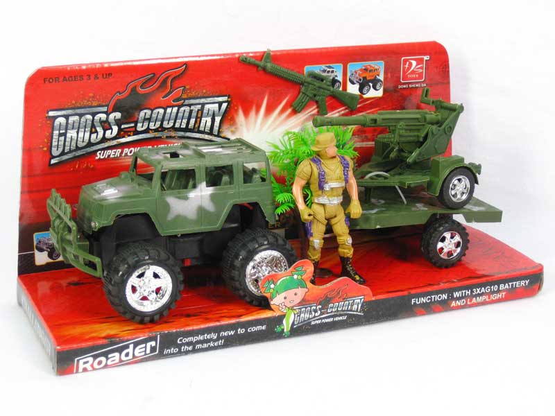 Friction Military Truck W/L(2S) toys