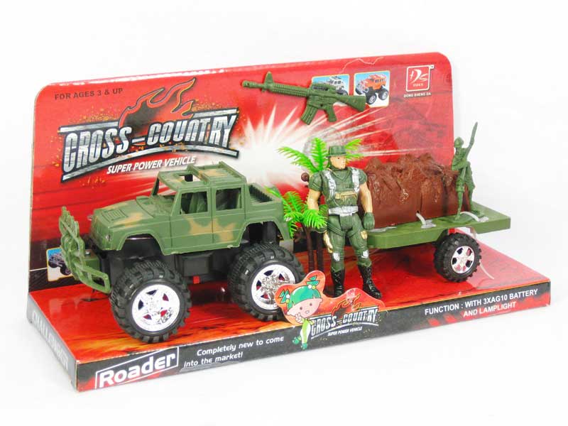 Friction Military Truck W/L toys