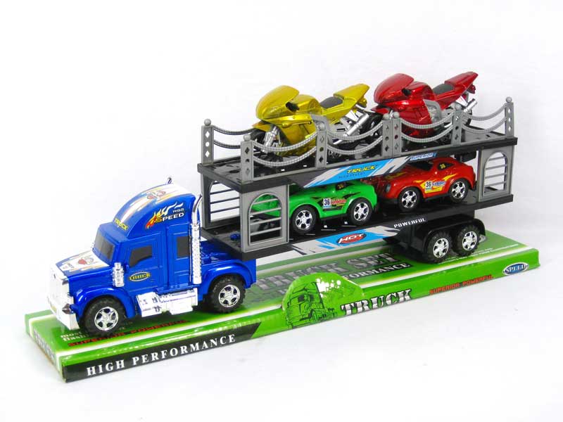 Friction Double Deck Trailer(2C) toys