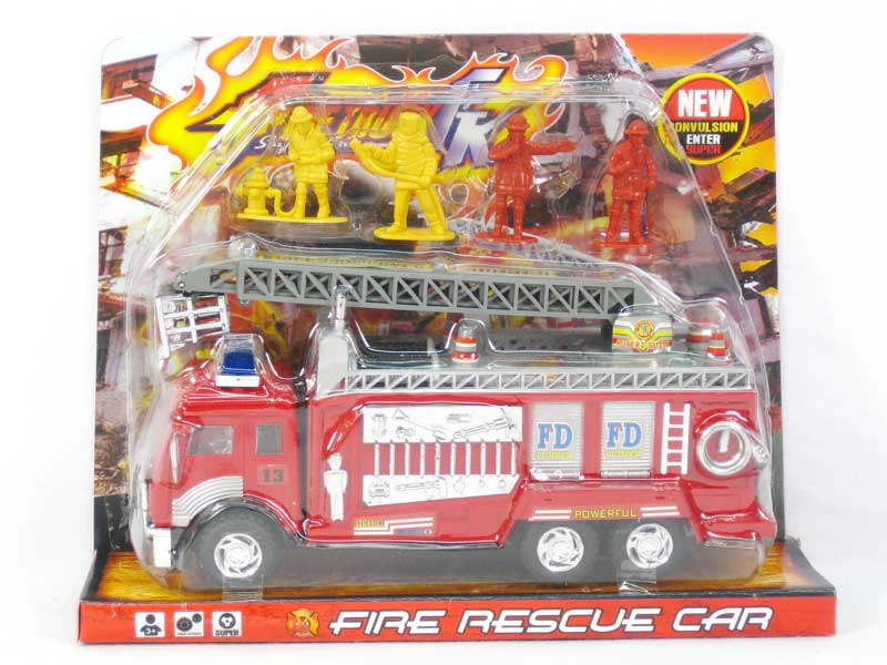 Friction Fire Engine & Man toys