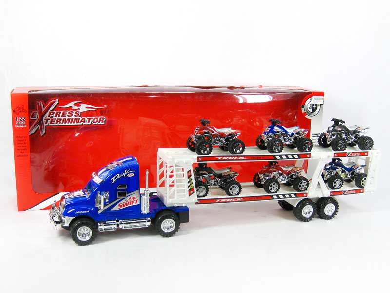 Friction Double Deck Trailer(2C) toys