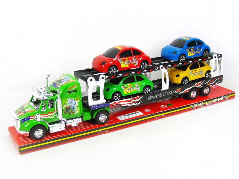 Friction Double Deck Trailer(2C) toys