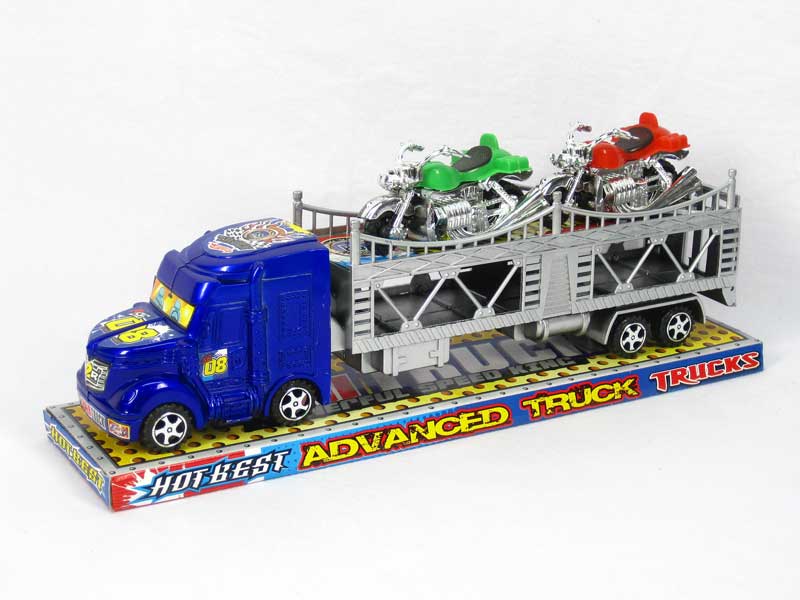 Friction Truck Tow Motorcycle toys