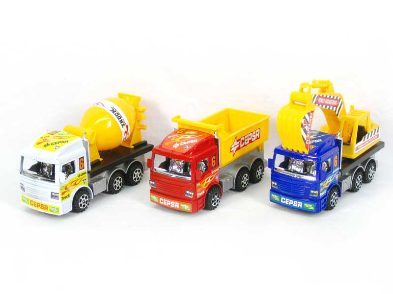 Friction Construction Truck(3S3C) toys