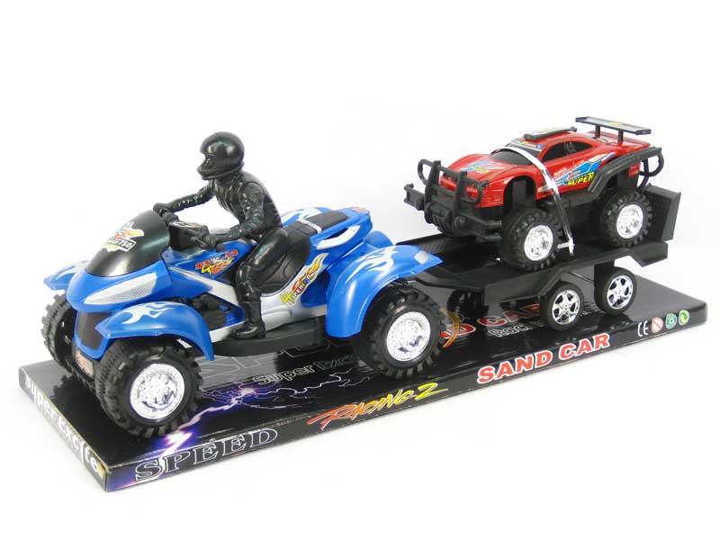 Friction Motorcycle Tow Car toys