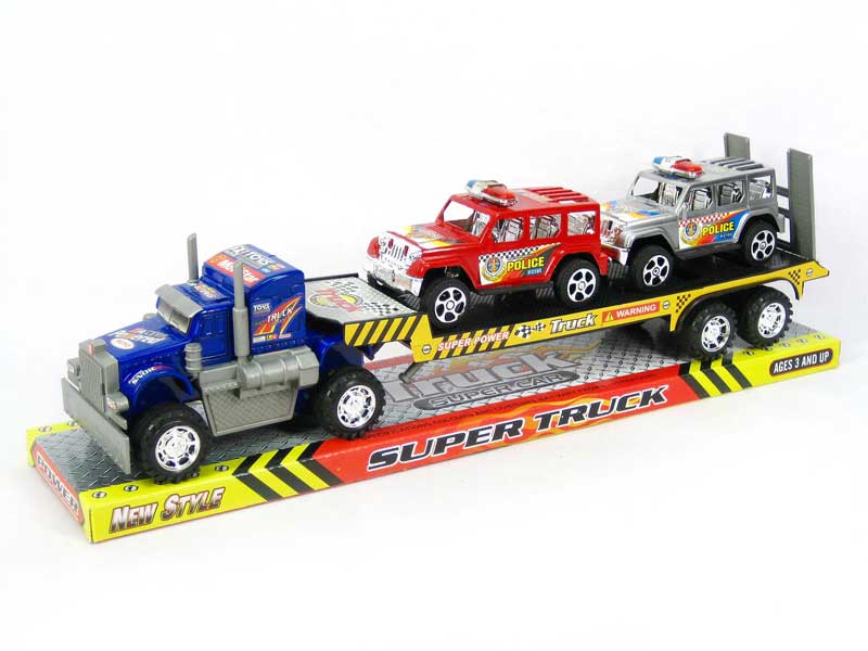 Friction Tow Truck & Free Wheel Police Car(2C) toys