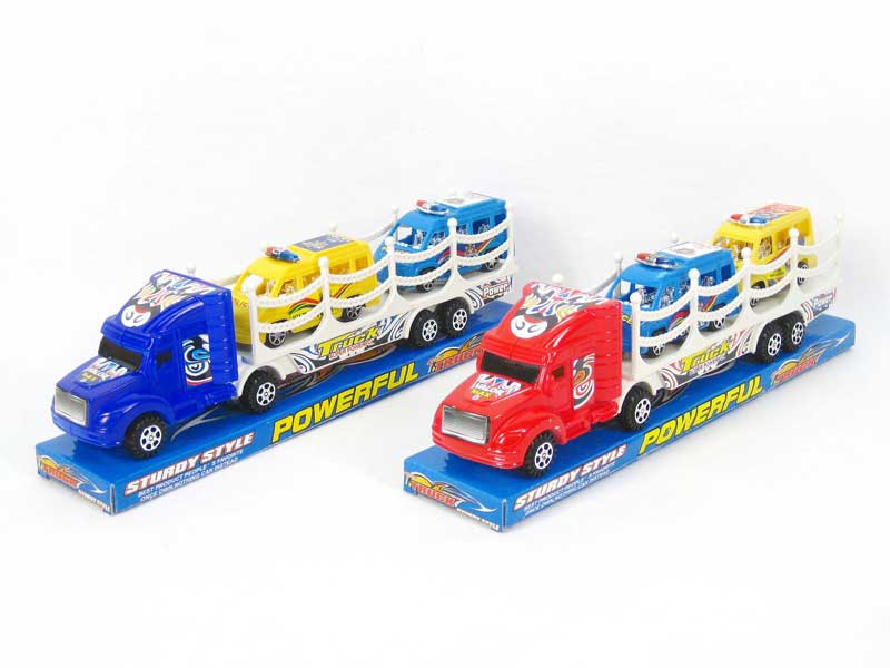 Friction Truck Tow Police Car(2C) toys