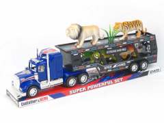 Friction Double Deck Trailer(3C) toys