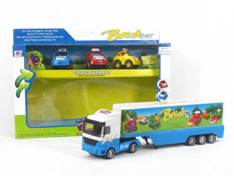 Friction Container Truck & Pull Back Car toys