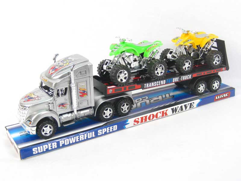 Friction Truck Tow Motorcycle(4C) toys