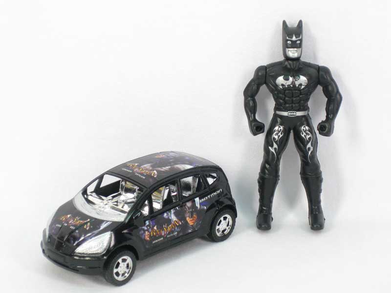 Friction Car & Bat Man  toys
