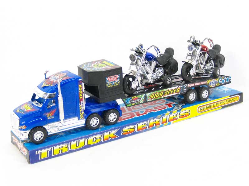 Friction Truck Tow Free Wheel Motorcycle(3C) toys