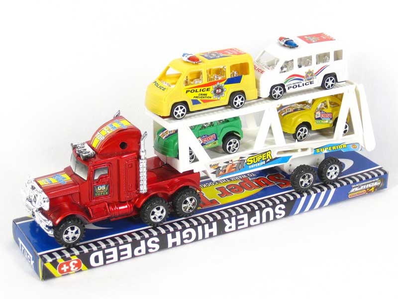 Friction Double Deck Trailer(2C) toys