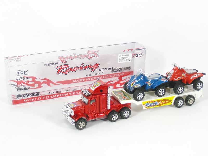 Friction  Truck Tow Mororcycle(2C) toys