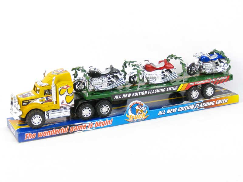 Friction Truck Tow Motorcycle(3C) toys