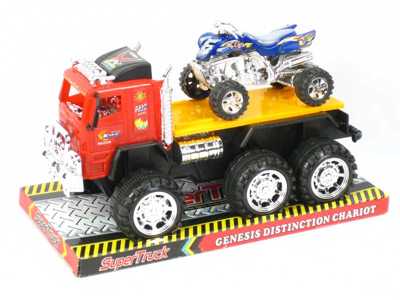 Friction Truck Tow Free Wheel Motorcycle(2S3C) toys