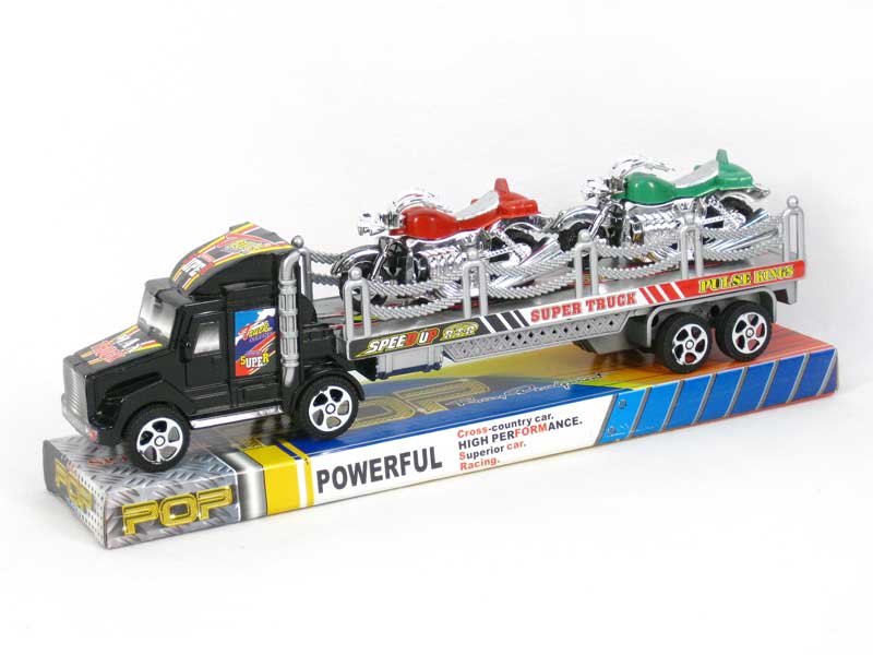 Friction Truck Tow Mororcycle(2C) toys