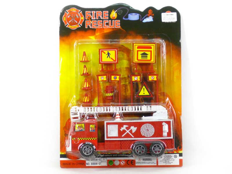 Friction Fire Engine W/Signpost toys