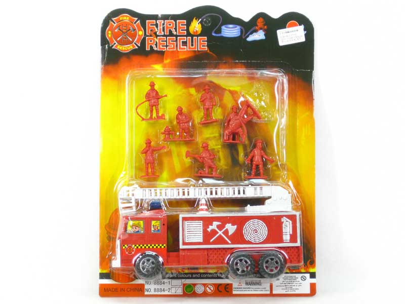 Friction Fire Engine &  Man toys