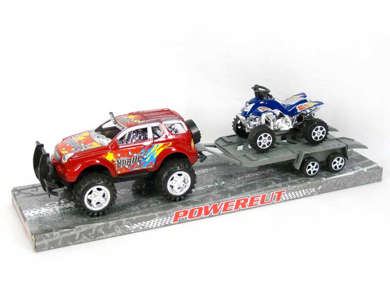 Friction Power Car Tow Motorcycle toys