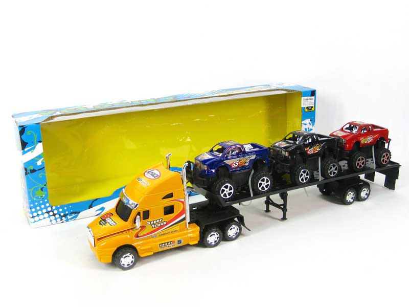 Friction Truck Tow Cross-country Car(3C) toys
