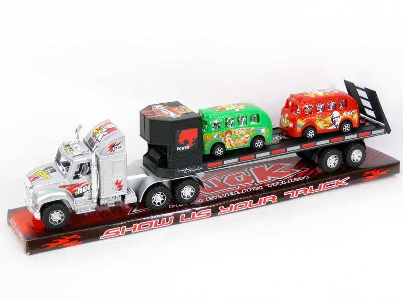 Friction Truck Tow Pull Baack Bus(4C) toys