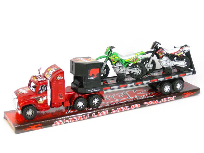 Friction  Truck Tow Mororcycle(4C) toys