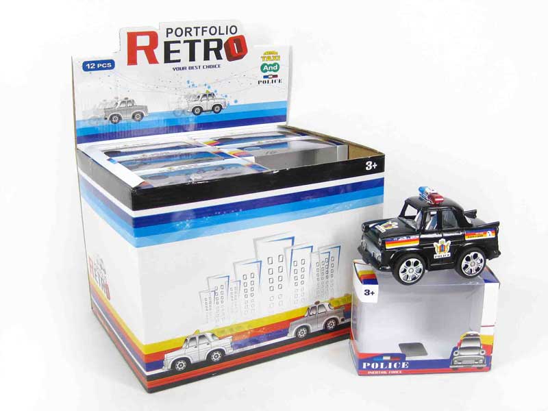Friction Police Car W/L_IC(12in1) toys