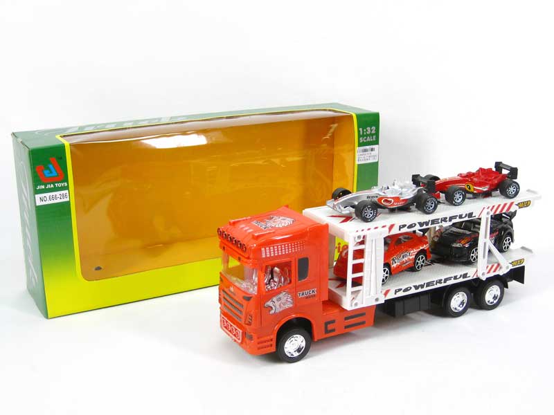 Friction Double Deck Trailer(3C) toys