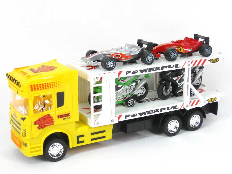 Friction Double Deck Trailer(3C) toys