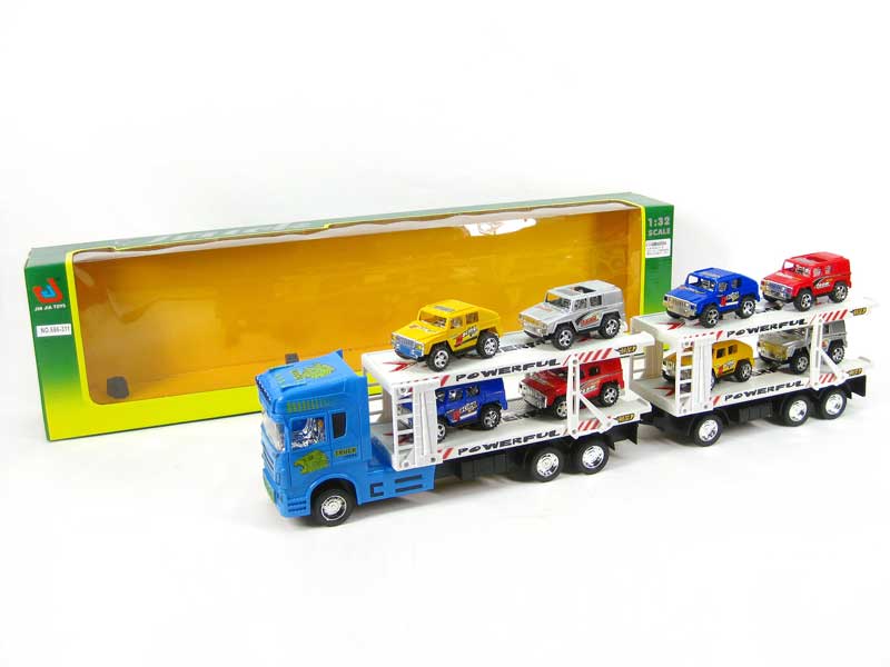 Friction Double Deck Trailer(3C) toys