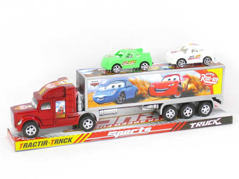 Friction Container Truck Tow Free Wheel Car toys