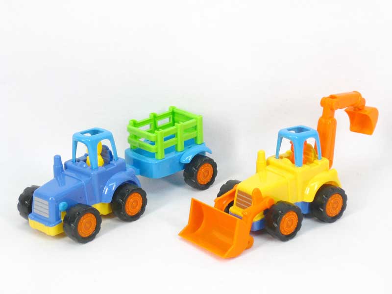 Friction Cartoon Construction Truck(2in1) toys