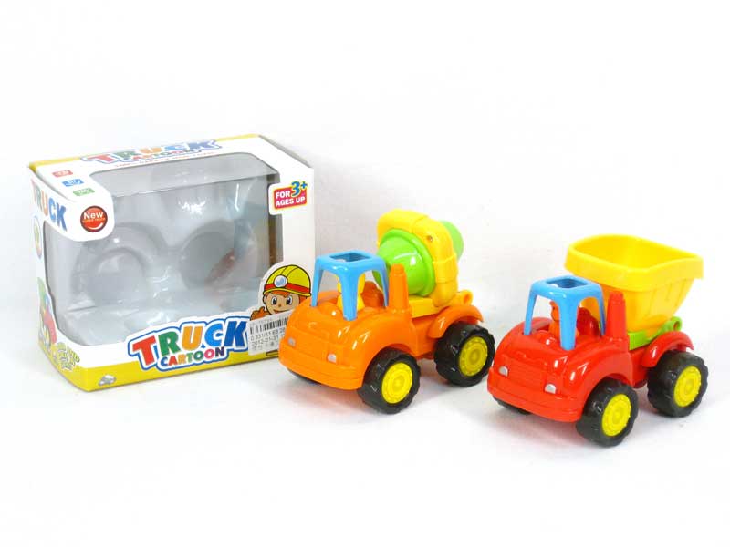 Friction Cartoon Construction Truck(2S) toys