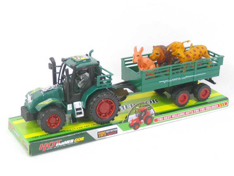 Friction Farmer Truck Tow Animals(2C) toys