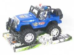 Friction Jeep Police Car(3C)