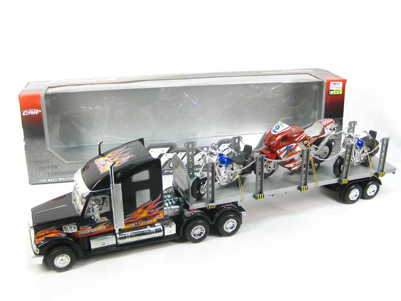 Friction Truck Tow Motorcycle(3C) toys