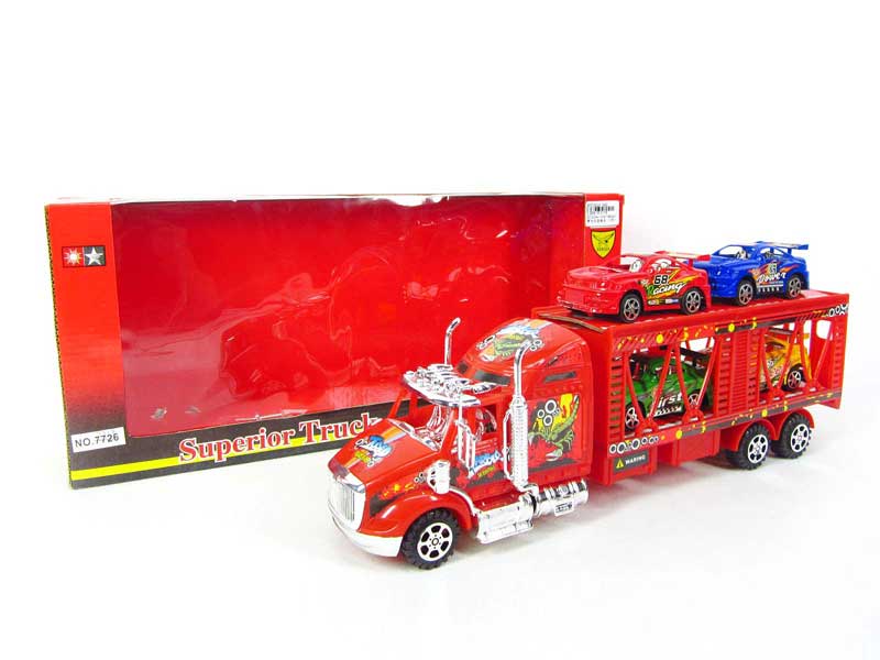 Friction Double Deck Trailer(3C) toys